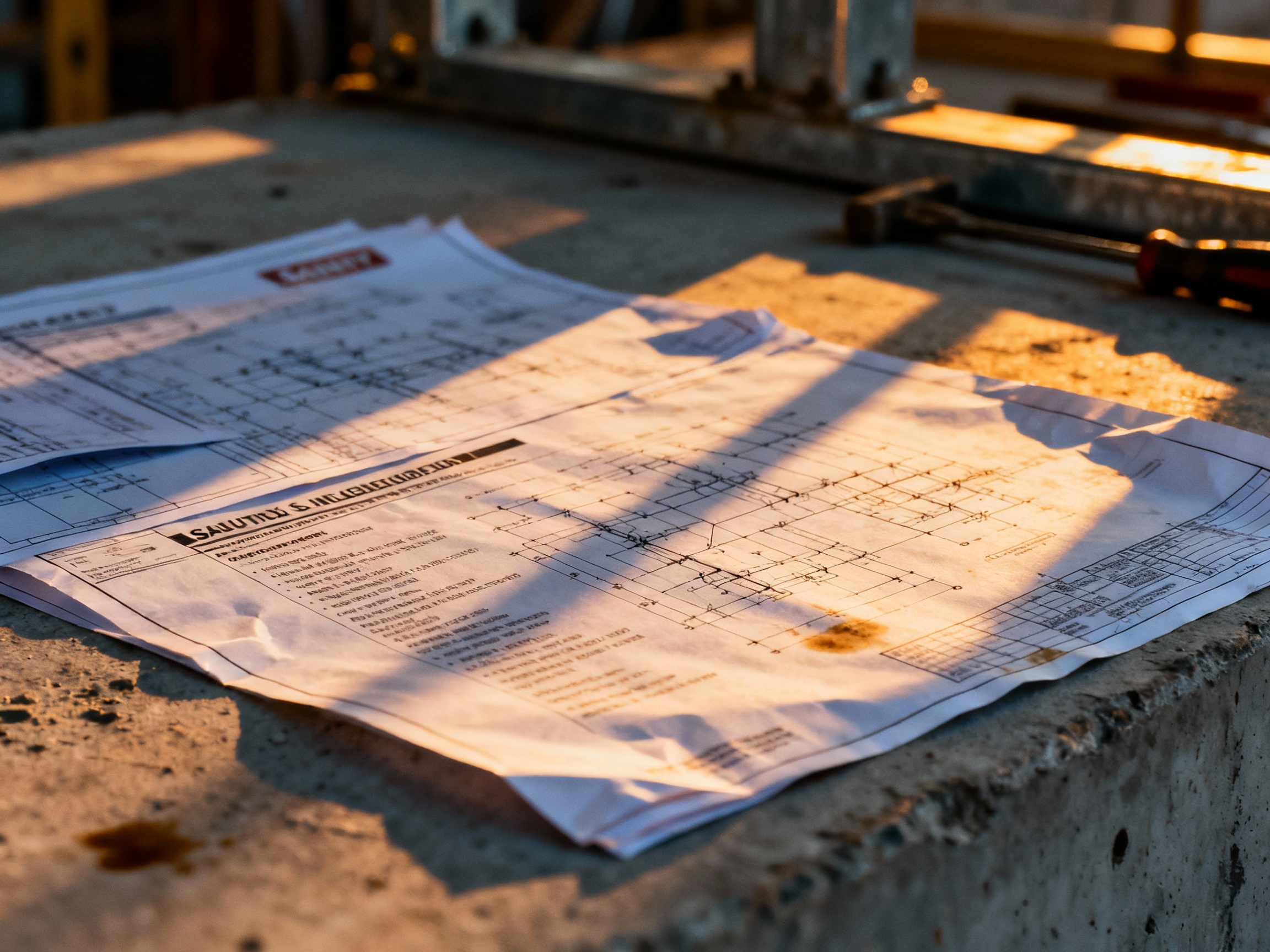 Construction blueprints